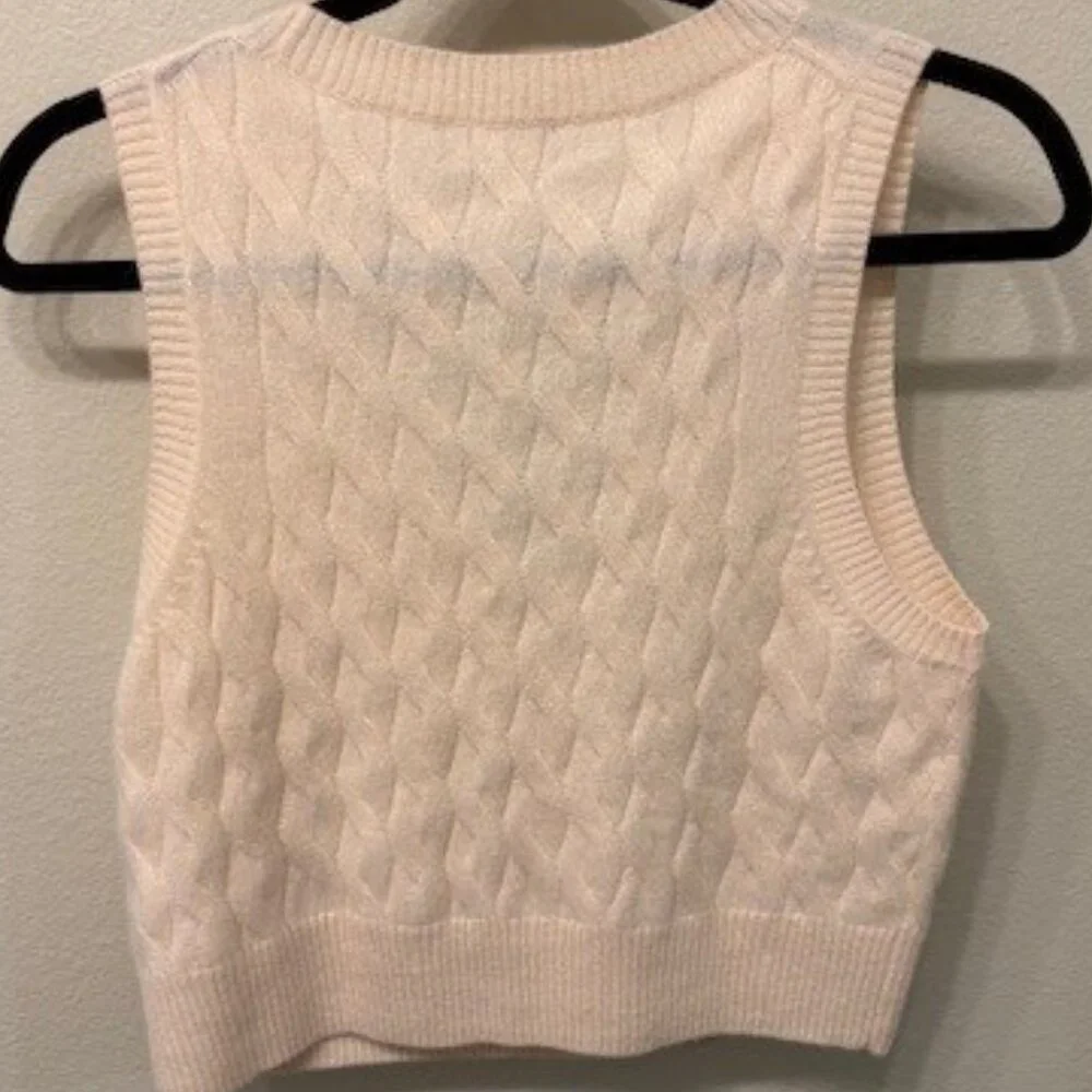 JCrew Cashmere cropped cable-knit sweater-vest - Size S - Picture 8 of 8
